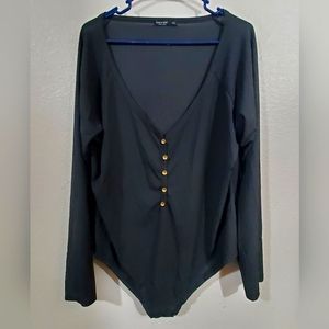 4xl Shein Long Sleeve Bodysuit
